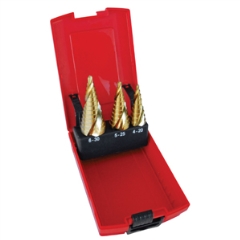 UNIKUT 3PC SPIRAL FLUTE STEP DRILL SET - 4-30MM